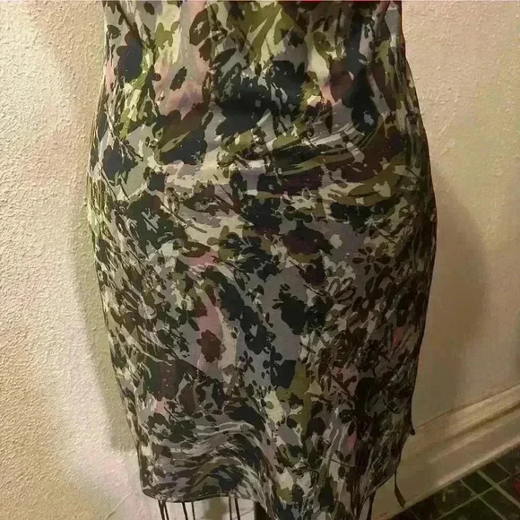 BP Cowl Neck Mini Dress in Black-Brown Floral Camo Size S - Picture 5 of 11